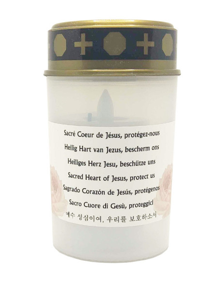 Bougie LED au Sacré Coeur de Jésus - Bougie cimetière