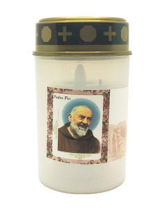 Bougie LED à Padre Pio - Bougie cimetière