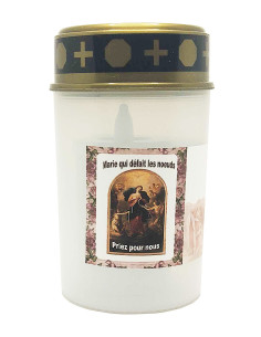 Bougie LED à Marie qui défait les noeuds - Bougie cimetière