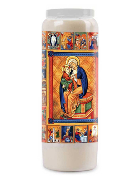 Novena Candle to Our Lady of the Rosary