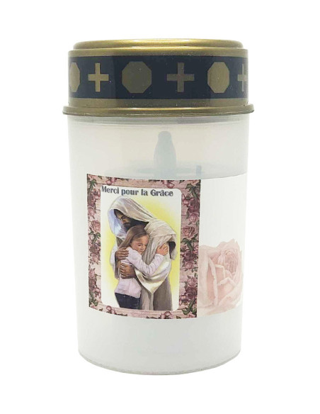 Outdoor LED Memorial Candle "Thank You for the Grace" – Long-Lasting Tribute Light