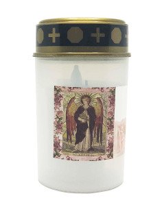 Bougie LED extérieure Archange Saint Uriel – Lumière de prière longue durée