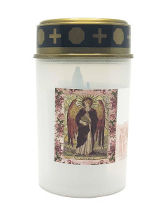 Vela LED exterior Arcángel San Uriel – Luz de oración de larga duración