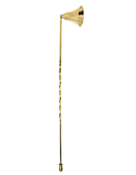 Éteignoir à bougie en laiton doré poli 27 cm | Sans fumée