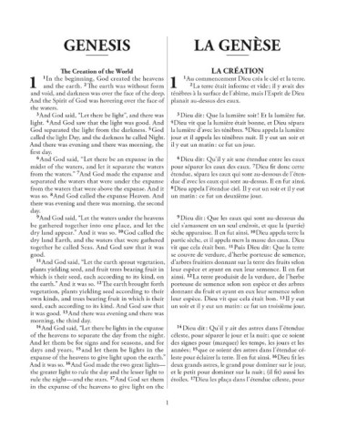 Biblia bilingüe Inglés Francés