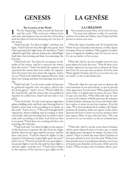 Tweetalige Bijbel Engels Frans