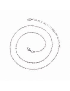 Collier Fin Femme Finition Platinée – 40 à 47 cm