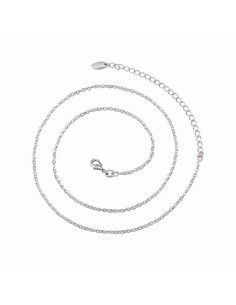 Fijne Dameshalsketting Platinakleurig – 40 tot 47 cm