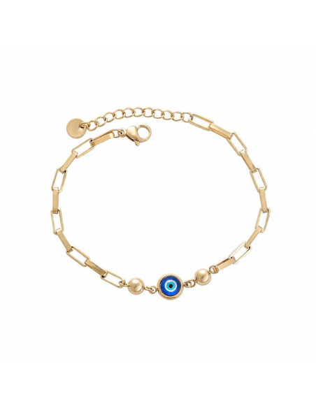 Damenarmband mit Schutzauge – Edelstahl Goldfarben 14K