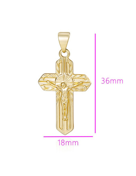 Anhänger Christus am Kreuz – Kupfer Goldfarben 14K