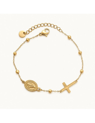Miraculous Virgin Mary Bracelet for Women – 14K Gold Colour