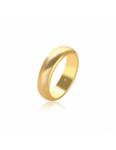 Bague Alliance Dorée Couleur Or 24K – Élégante, Lisse et Intemporelle
