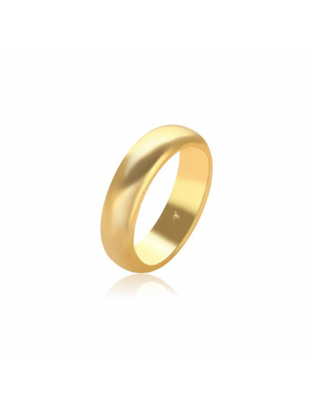 Bague Alliance Dorée Couleur Or 24K – Élégante, Lisse et Intemporelle