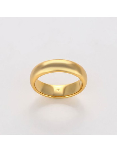 5 mm Gold-Tone Wedding Band in 24K Finish – Unisex