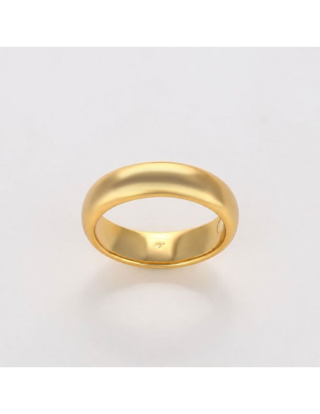 Bague Alliance Dorée 5 mm Couleur Or 24K – Unisexe