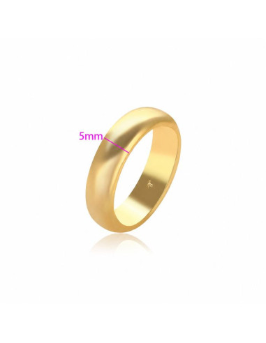 5 mm Gold-Tone Wedding Band in 24K Finish – Unisex