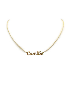 Collana girocollo con nome, placcata oro - Camille