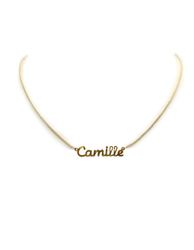 Gold-plated choker necklace - Camille