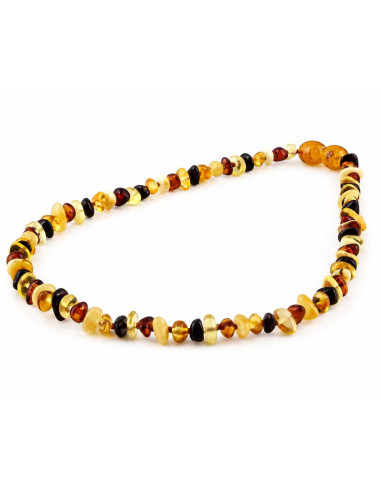 Collier de dentition bébé en ambre de la Baltique 32 cm