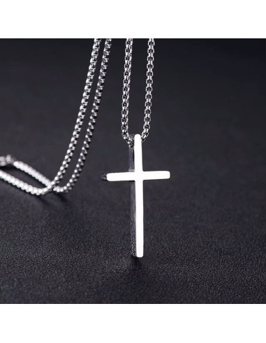 Collana Croce Cristiana Acciaio Inossidabile – 60 cm
