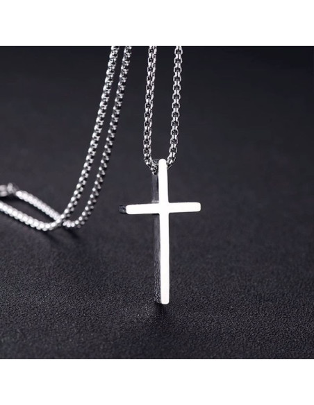 Christelijke Kruisketting RVS – Halsketting 60 cm