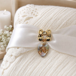 Baby Beschermingsbroche – Vergulde en Geëmailleerde Medaille