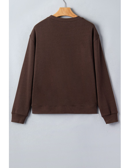 Dames­sweatshirt Pray koffiebruin – Westernstijl