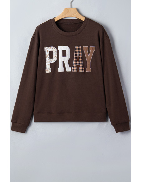Sudadera de mujer Pray marrón café – Estilo western