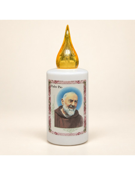 Candela LED Padre Pio a batterie – Autonomia 1200 ore