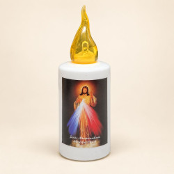 Bougie LED Jésus Miséricordieux à piles – 1200 h