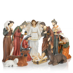 Presepe di Natale in resina – 11 personaggi fino a 40 cm