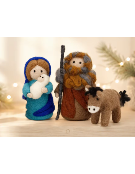 Kit DIY Presepe di Natale in lana da infeltrire