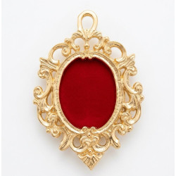 Reliquiario da parete in ottone placcato oro – 11 cm