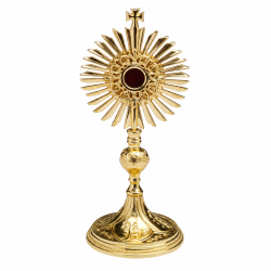 Reliquiario in ottone placcato oro da appoggio – 28 cm