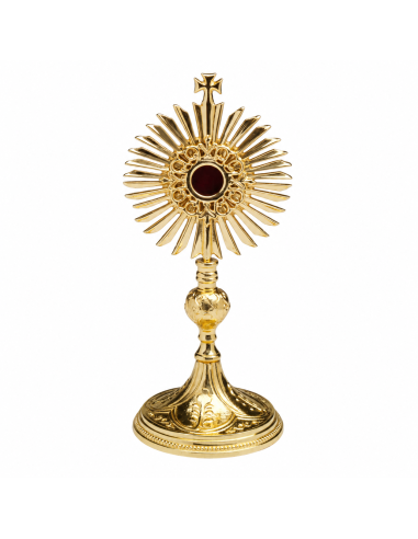 Standreliquiar aus vergoldetem Messing – 28 cm