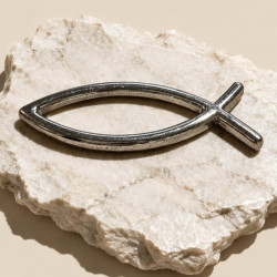 Adesivo Ichtus per auto in ABS – Pesce cristiano 12 cm