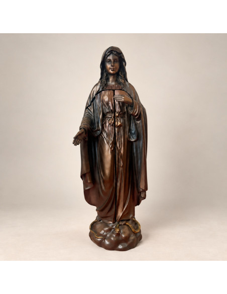Marienstatue Triptychon 27 cm | Bronzeoptik