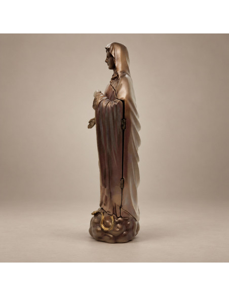 Virgin Mary Triptych Statue 27 cm | Bronze Effect