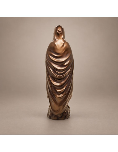 Statue Vierge Marie triptyque 27 cm | Effet bronze