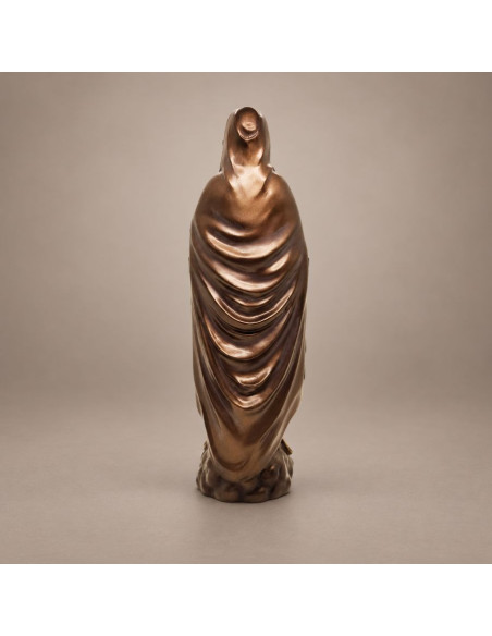 Statua Vergine Maria trittico 27 cm | Effetto bronzo