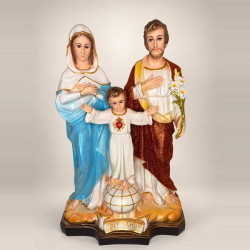 Statua Sacra Famiglia 65 cm in resina fatta a mano