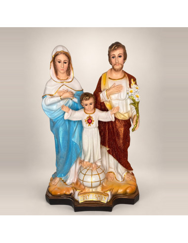 Handmade Holy Family Resin Statue 65 cm – Sparkling Robes