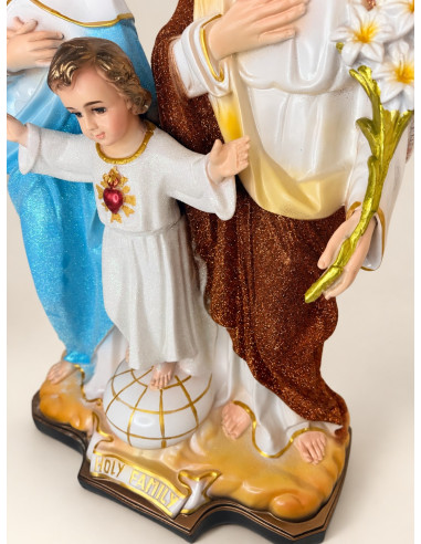 Statue Sainte Famille 65 cm en résine faite à la main