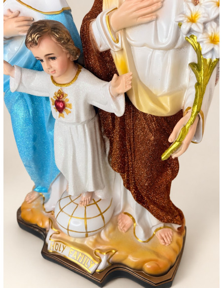 Statue Sainte Famille 65 cm en résine faite à la main