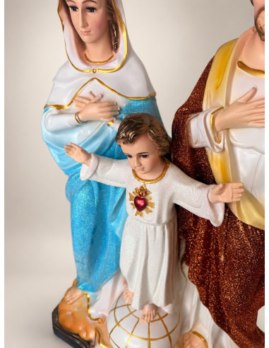 Statue Sainte Famille 65 cm en résine faite à la main