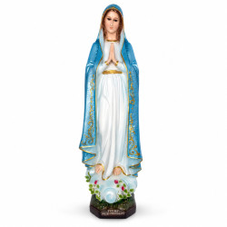 Fatima-Statue 67 cm – Kunstharz und Glasaugen