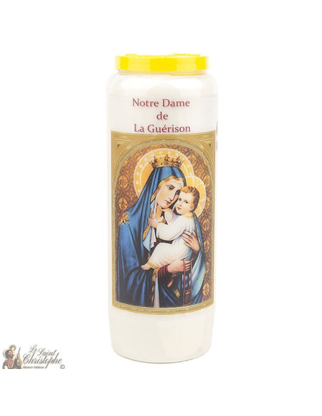 Bougie Neuvaine  à Notre Dame de la Guérison - prière Français