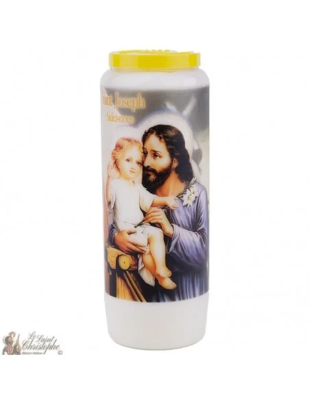 Bougie Neuvaine à Saint Joseph modèle 2 - prière français