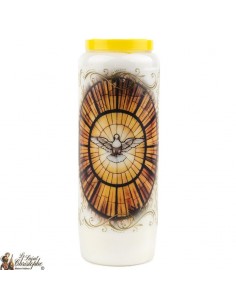 Novena candle to the Holy Spirit French prayer - Model 1 