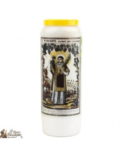 Novena Candle to Saint Vince - French Prayer